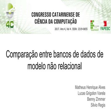 Comparação entre bancos de dados de modelo não relacional