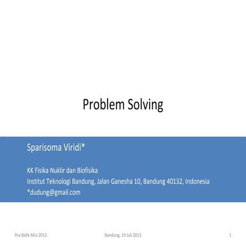 Problem Solving | PPT