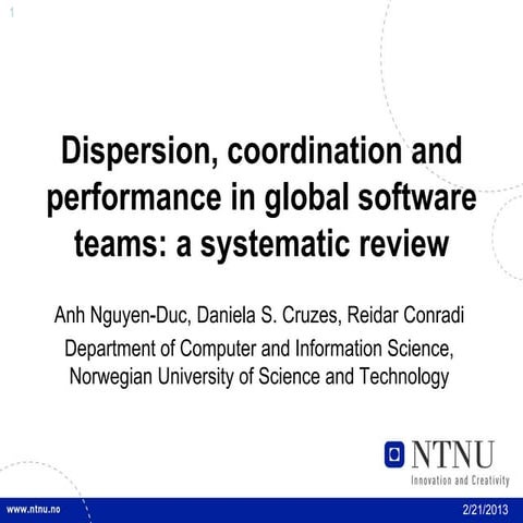 Coordination of software development teams across organizational ...