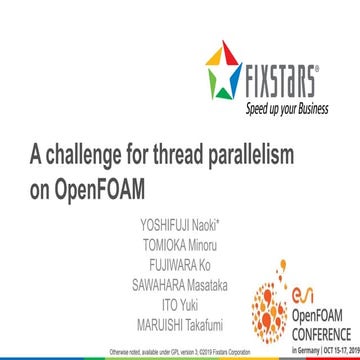 A challenge for thread parallelism on OpenFOAM