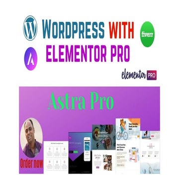 I will design wordpress website by elementor pro with astra pro