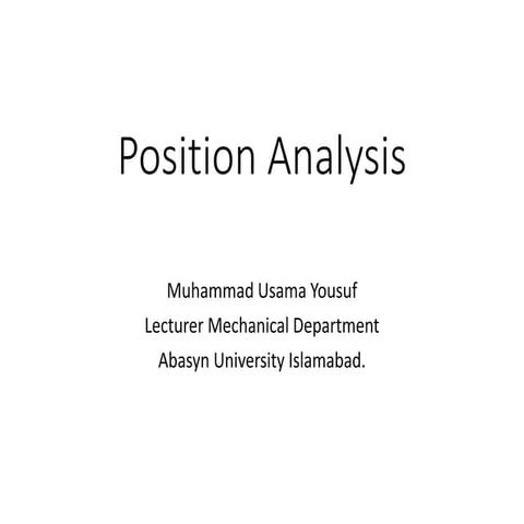 Position analysis Norton 4e by Usama Yousuf