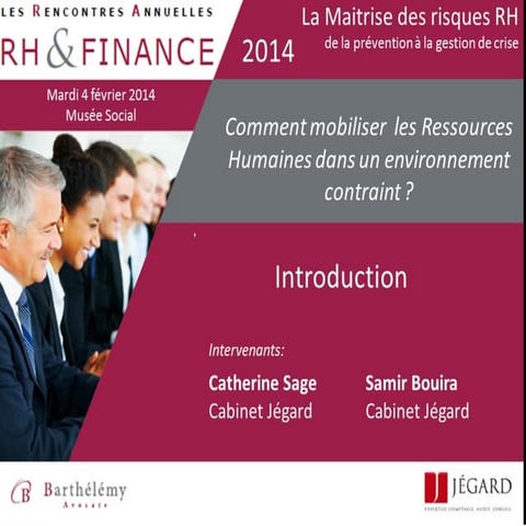 Atelier 2 Comment mobiliser les RH dans un environnement contraint ?