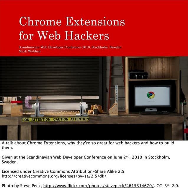 Chrome Extensions for Web Hackers