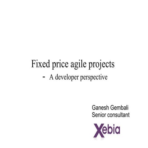 Agile for fixed price projects