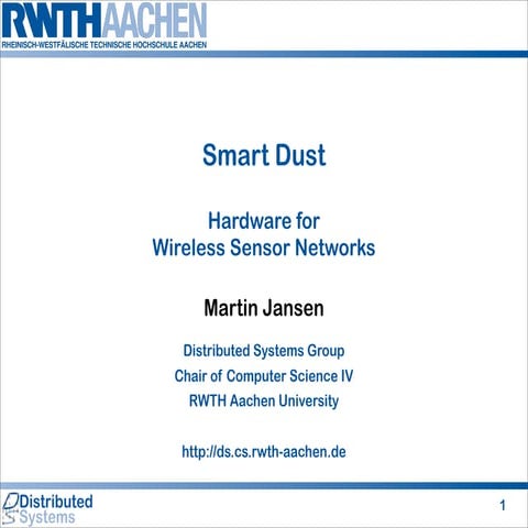 Smart Dust --- Hardware for Wireless Sensor Networks