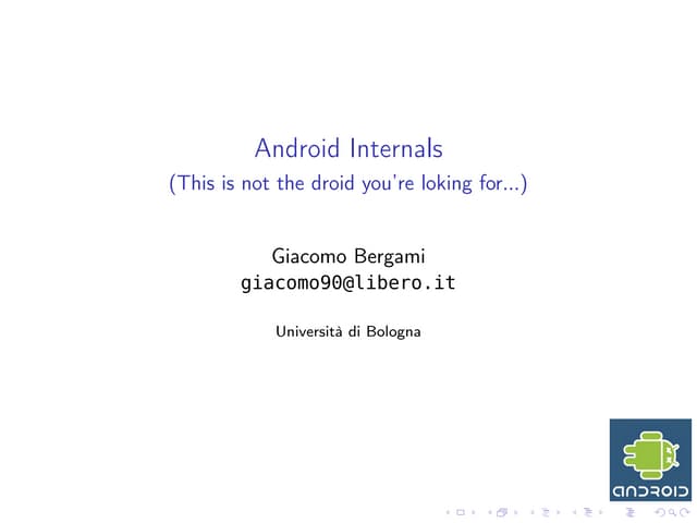 Android Internals (This is not the droid you’re loking for...)