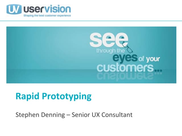 Rapid Prototyping in UX Design