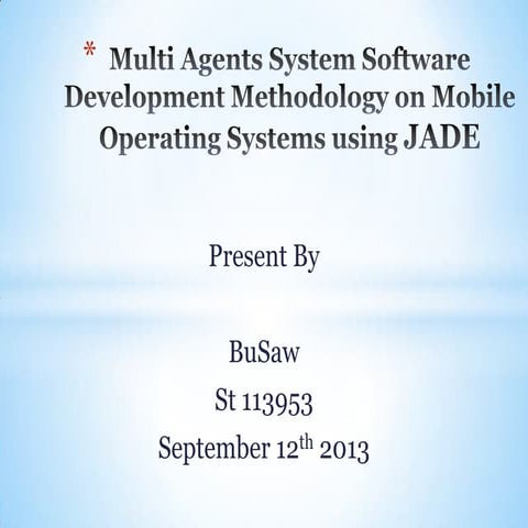 My research proposal slides.