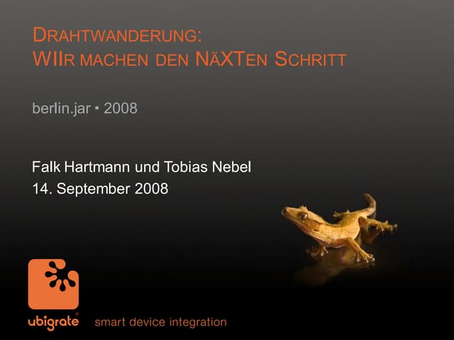 Drahtwanderung: Wir machen den NeXTen Schritt