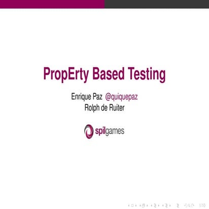 PropErty based testing