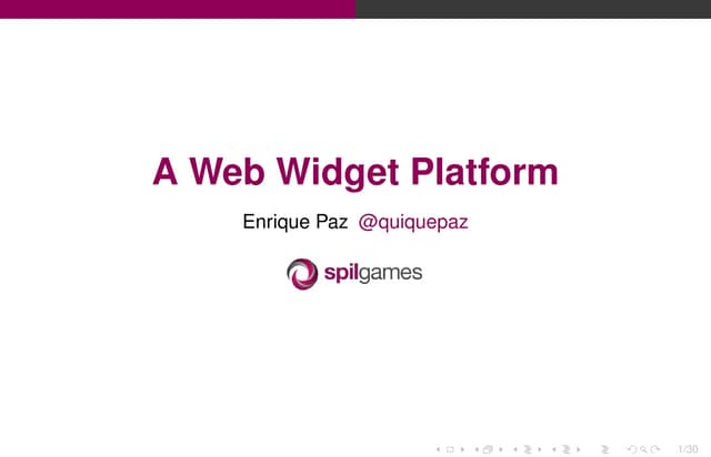 A Widget Based Web Platform