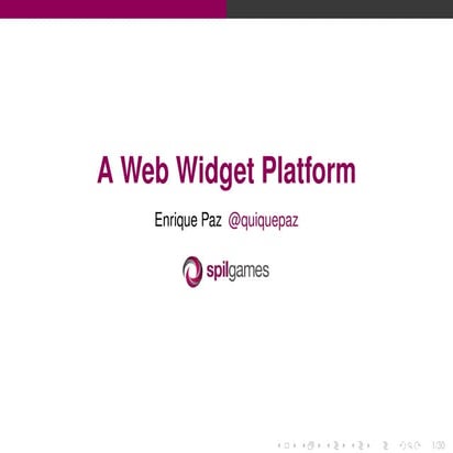 A Widget Based Web Platform