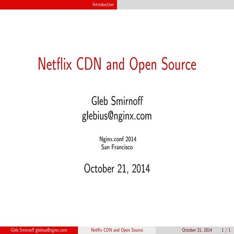 Netflix CDN and Open Source