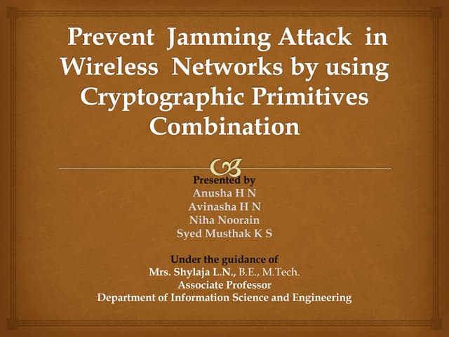 Preventing jamming attack by combin...