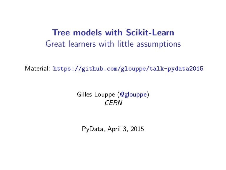 scikit learn tutorial github