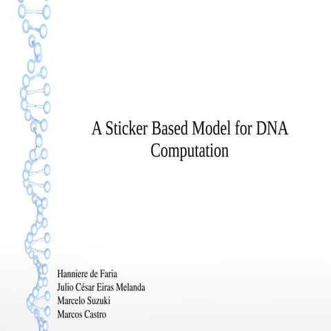 Computação com DNA - Modelo baseado em Stickers
