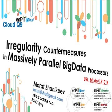Irregularity Countermeasures in Massively Parallel BigData Processors