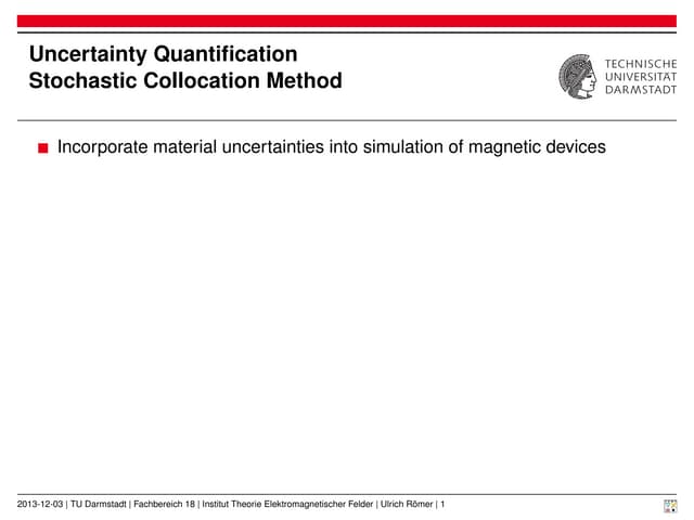 UQ in Electromagnetics