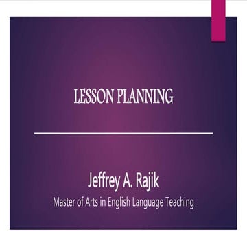 Lesson Planning