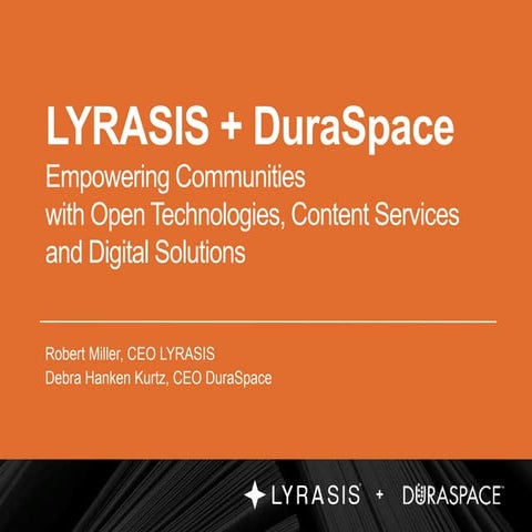 DuraSpace and LYRASIS CEO Town Hall Meeting -- April 21, 2016