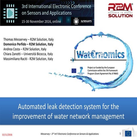 AUTOMATED LEAK DETECTION SYSTEM FOR THE IMPROVEMENT OF WATER NETWORK MANAGEMENT