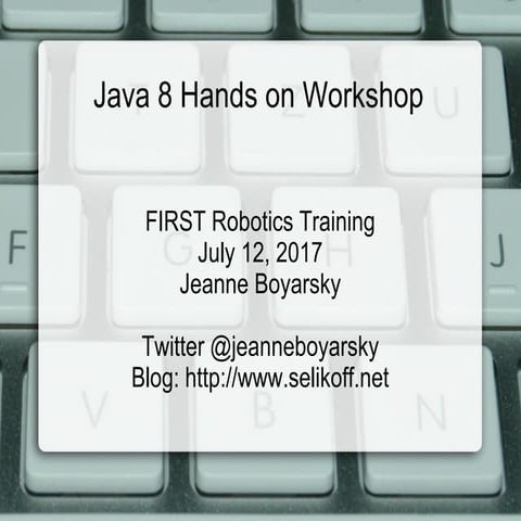 java 8 Hands on Workshop | PPT