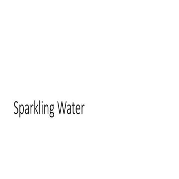 Sparkling Water Workshop