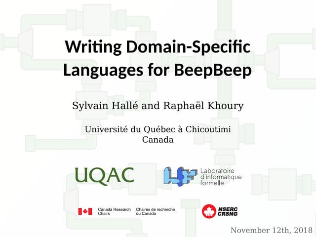 Writing Domain-Specific Languages for BeepBeep