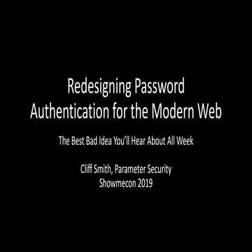 Redesigning Password Authentication for the Modern Web