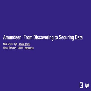 Amundsen: From discovering to security data