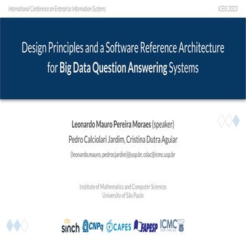 Design Principles and a Software Reference Architecture for Big Data Question Answering Systems (ICEIS 2023)