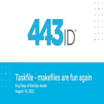 Taskfile - makefiles are fun again