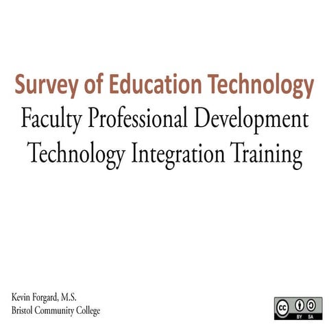 POD 2013 Presentation - Survey of Education Technology