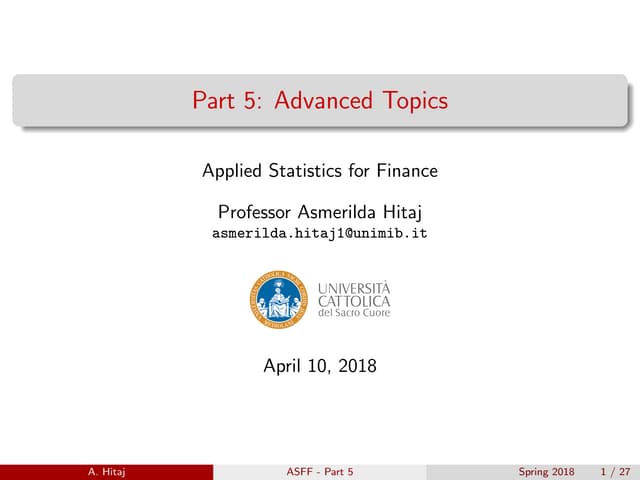 Arch & Garch Processes
