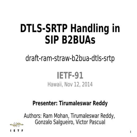 DTLS-SRTP Handling in SIP B2BUAs