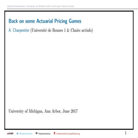 Actuarial Pricing Game