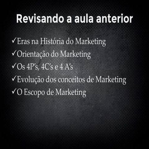 Aula de Marketing - Administração de Marketing | PDF