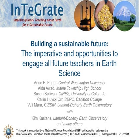 Slides for building a sustainable future