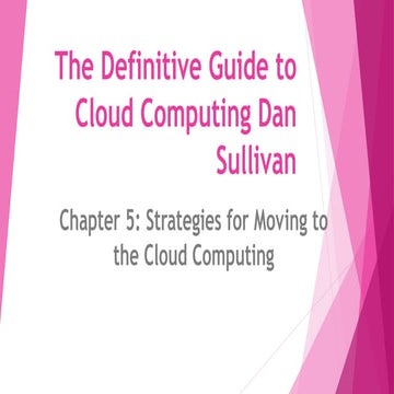 Slides  ch-5-the definitive guide to cloud computing -by- dan sullivan