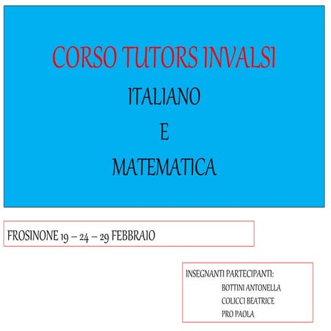 Slides corso invalsi