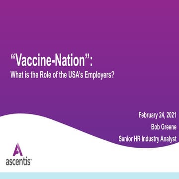 HR Webinar: COVID-19 Vaccines and the Workplace: What Employers Should Know