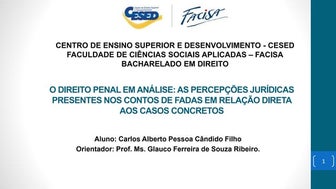 Slides - Defesa TCC - Contos de Fadas