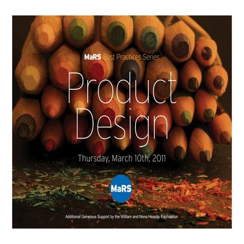 Product Design: Integrating design into your business - MaRS Best Practices