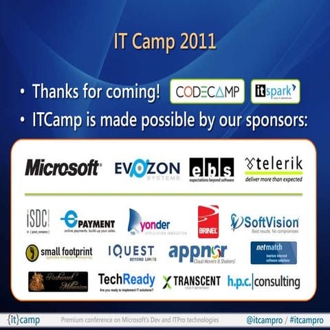 ITCamp 2011 - Florin Cardasim - Duplex Communications with WCF and Azure