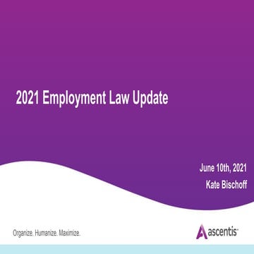 HR Webinar: 2021 Compliance & Employment Law Update