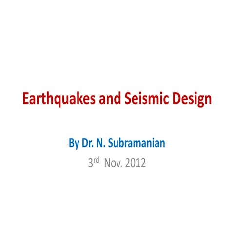 Slides Earthquake Resistant design part1