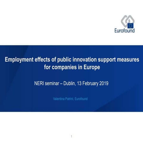 Slides   eurofound - innovation and employment - 13 feb 19