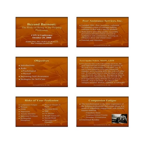 Beyond Burnout: The Risks of Being in the Helping Profession