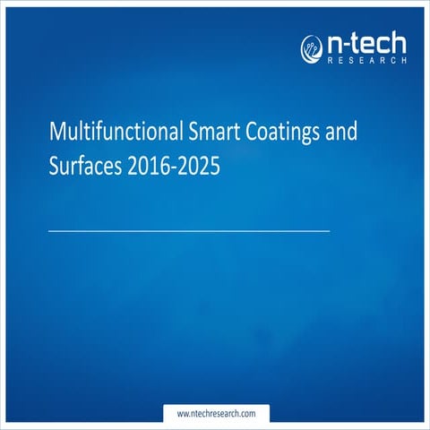 Slides for Webinar on Multifunctional Smart Coatings and Surfaces